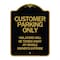 Signmission Customer Parking Violators Towed Away Vehicle Owners Expense Alum Sign, 24" L, 18" H, BG-1824-24202 A-DES-BG-1824-24202 - alternate 1